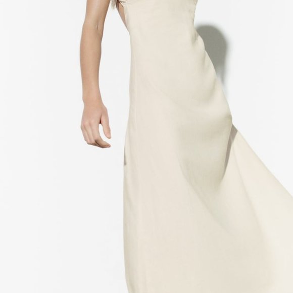 Zara Cream Midi Dress - Picture 4 of 16
